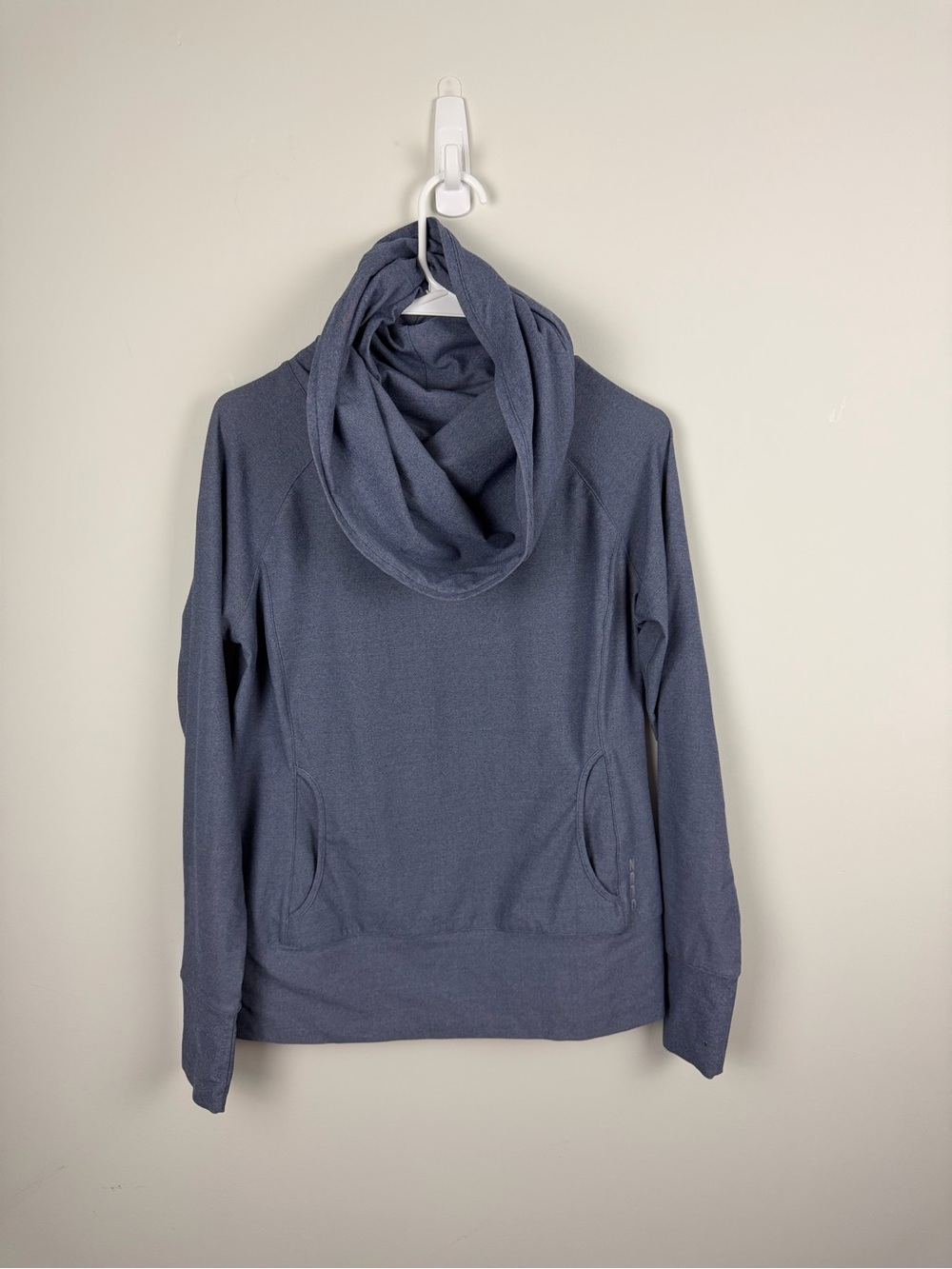 Soft Cowl Neck Pullover Sweater - Slate Blue